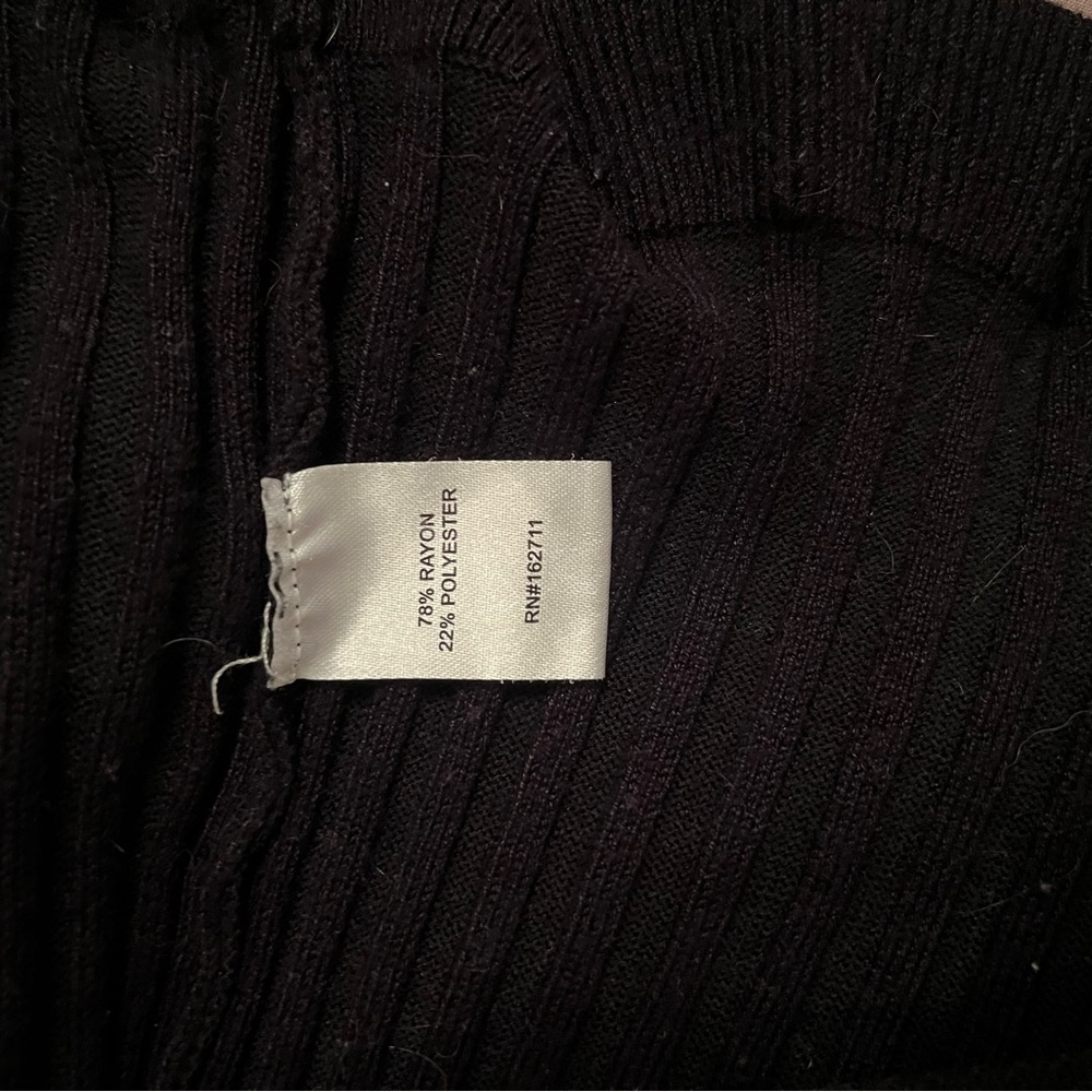 Black Ribbed Cardigan - Picture 4 of 4